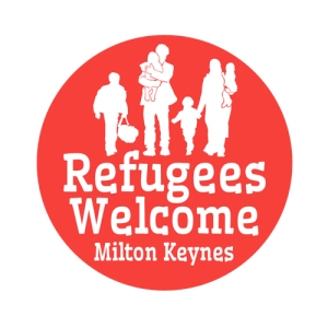 Refugees welcome Milton Keynes logo